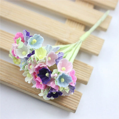 5 Branches DIY Hand-simulated Plum Mini Flocking Cloth Lucky Flower