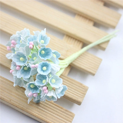 5 Branches DIY Hand-simulated Plum Mini Flocking Cloth Lucky Flower