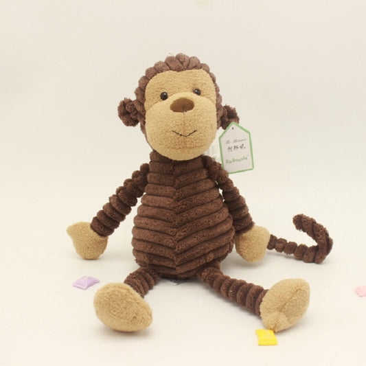 Peluche Animal Rayé, Poupée Créative Animal, Singe 15cm, Chien 15cm, Singe 33cm, Chien 33cm, Lapin Rose 33cm, Canard 33cm, Singe 42cm, Renard 42cm, Panda 42cm, Cochon 42cm, Lion 42cm, Rhinocéros 42cm