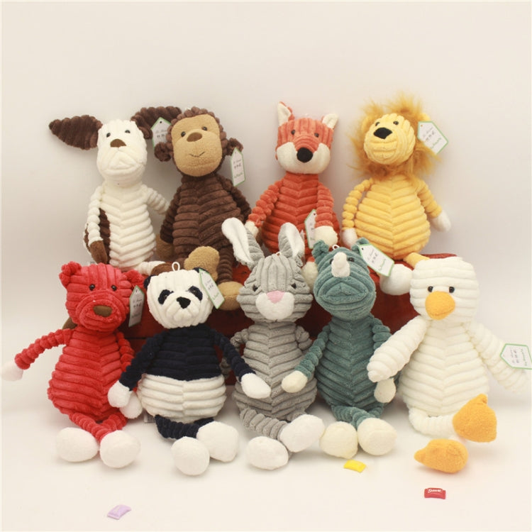 Gestreifte Tier-Plüschtier-Puppe Kreative Tierpuppe, Affe 15 cm, Hund 15 cm, Affe 33 cm, Hund 33 cm, Rosa Hase 33 cm, Ente 33 cm, Affe 42 cm, Fuchs 42 cm, Panda 42 cm, Schwein 42 cm, Löwe 42 cm, Nashorn 42 cm