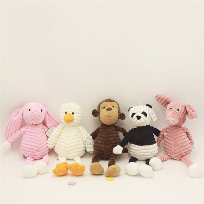 Gestreifte Tier-Plüschtier-Puppe Kreative Tierpuppe, Affe 15 cm, Hund 15 cm, Affe 33 cm, Hund 33 cm, Rosa Hase 33 cm, Ente 33 cm, Affe 42 cm, Fuchs 42 cm, Panda 42 cm, Schwein 42 cm, Löwe 42 cm, Nashorn 42 cm
