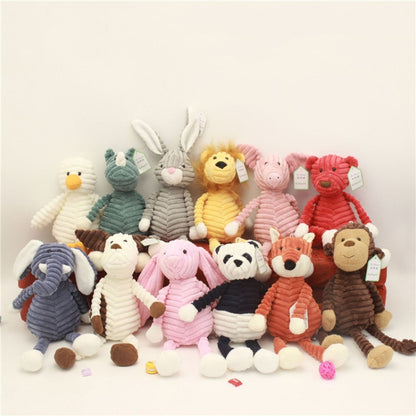 Gestreifte Tier-Plüschtier-Puppe Kreative Tierpuppe, Affe 15 cm, Hund 15 cm, Affe 33 cm, Hund 33 cm, Rosa Hase 33 cm, Ente 33 cm, Affe 42 cm, Fuchs 42 cm, Panda 42 cm, Schwein 42 cm, Löwe 42 cm, Nashorn 42 cm