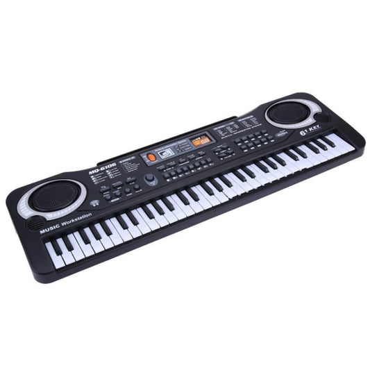Piano électronique multifonction MQ-6106 à 61 touches pour enfants, jouet musical intelligent, prise européenne.