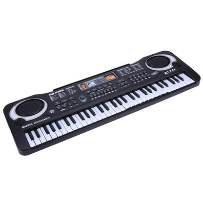 MQ-6106 Piano électronique de simulation multifonction 61 touches pour enfants Jouets musicaux intelligents pour enfants, prise UE, Piano 61 touches MQ-6106