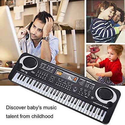 MQ-6106 Piano électronique de simulation multifonction 61 touches pour enfants Jouets musicaux intelligents pour enfants, prise UE, Piano 61 touches MQ-6106