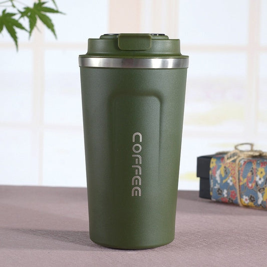 Smart Version Double Stainless steel 304 Coffee Mug Car Thermos Mug Travel Thermo Cup, 380ml Green, 380ml Blue, 380ml Pink, 380ml White, 380ml Black, 510ml White, 510ml Black, 510ml Green, 510ml Blue, 510ml Pink