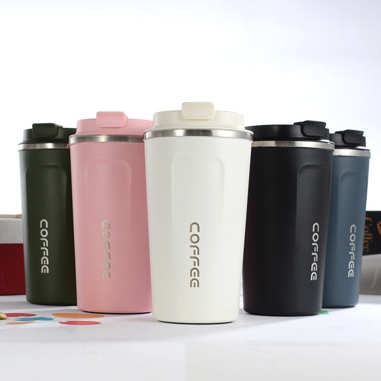 Tasse à café isotherme double paroi en acier inoxydable 304, tasse de voyage, 380 ml Bleu, 380 ml Rose, 380 ml Blanc, 380 ml Noir, 380 ml Vert, 510 ml Blanc, 510 ml Noir, 510 ml Vert, 510 ml Bleu, 510 ml Rose