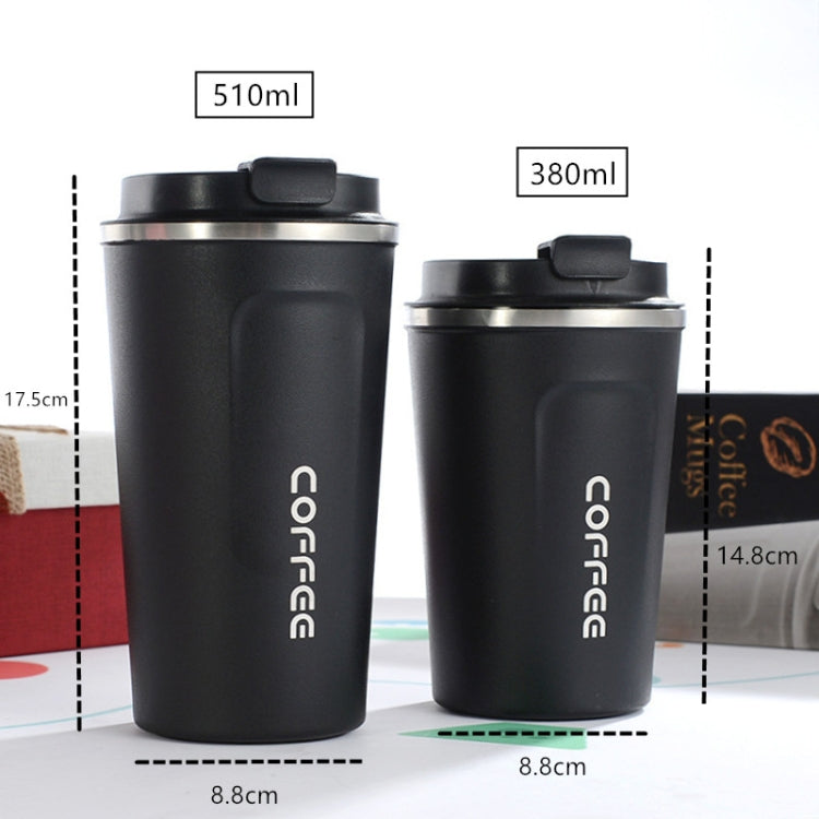 Tasse à café isotherme double paroi en acier inoxydable 304, tasse de voyage, 380 ml Bleu, 380 ml Rose, 380 ml Blanc, 380 ml Noir, 380 ml Vert, 510 ml Blanc, 510 ml Noir, 510 ml Vert, 510 ml Bleu, 510 ml Rose