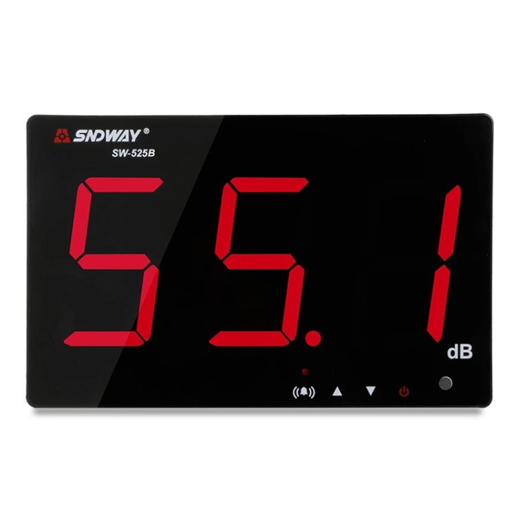 SNDWAY Wall-mounted 30~130dB Large Screen Digital Display Noise Decibel Monitoring Testers, SW525A, SW525B with Storage + USB, SW526A 18 inch Display, SW525G with Storage + USB Green