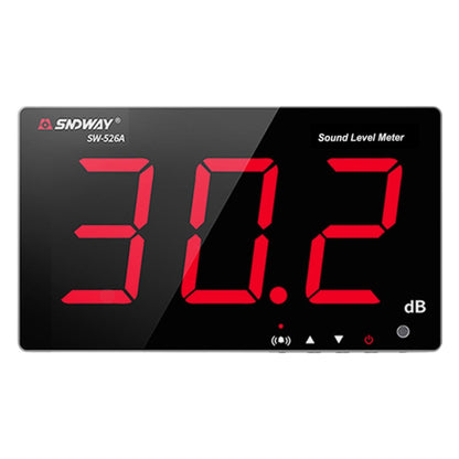 SNDWAY Wall-mounted 30~130dB Large Screen Digital Display Noise Decibel Monitoring Testers, SW525A, SW525B with Storage + USB, SW526A 18 inch Display, SW525G with Storage + USB Green