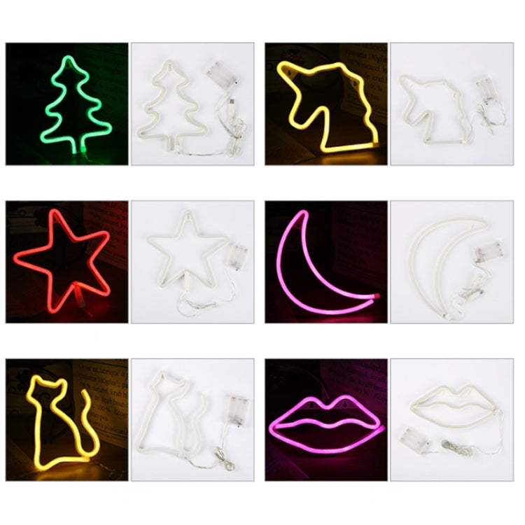 Lampe de décoration suspendue néon LED Veilleuse chaleureuse, AMOUR, Ananas, Grand amour, Flamant rose, Éclair, Arbre de Noël, Tête d'animal, Pentagramme, Chaton, Lune, Nuages, Lèvres, Cactus, Dauphin