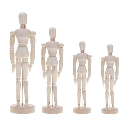 Marionnette en bois, mannequin articulé pour dessin artistique, 11,4 cm, 14 cm, 20,3 cm, 30,5 cm, 40,6 cm