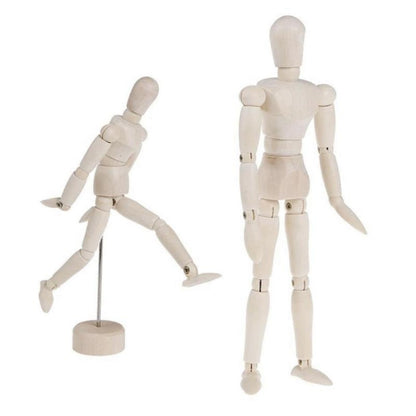 Marionnette en bois, mannequin articulé pour dessin artistique, 11,4 cm, 14 cm, 20,3 cm, 30,5 cm, 40,6 cm