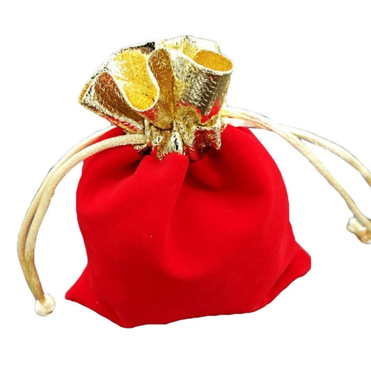 Pochette en velours pour bijoux, sac de rangement, sac de bénédiction pour Noël et Nouvel An, 7x9cm, 10x12cm, 12x15cm