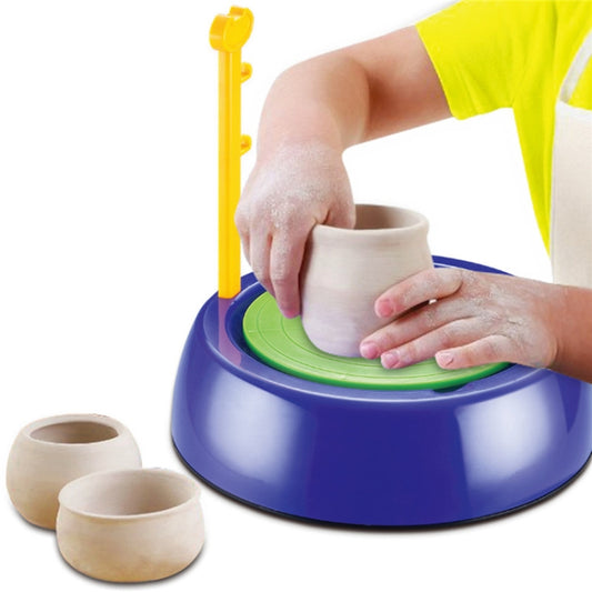 Portable Mini DIY Manual Electric Porcelain Pottery Children Art Education Crafts Christmas Gifts, DIY Manual Porcelain Pottery