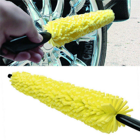 Brosse de lavage de pneus de voiture universelle, brosse de nettoyage de roues de véhicule à poignée en plastique, éponge de lavage de jantes de voiture