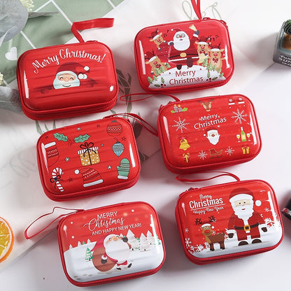 Christmas Cartoon Coin Purse Creative Square Storage Box Key Case
