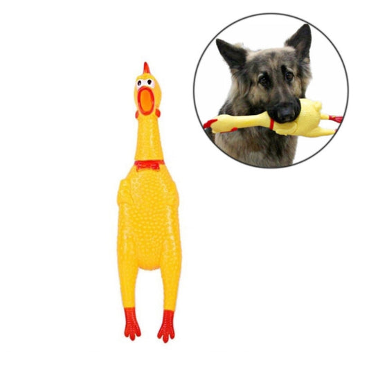 Jouet couineur en caoutchouc pour chat ou chien, poulet hurlant amusant, 16 cm