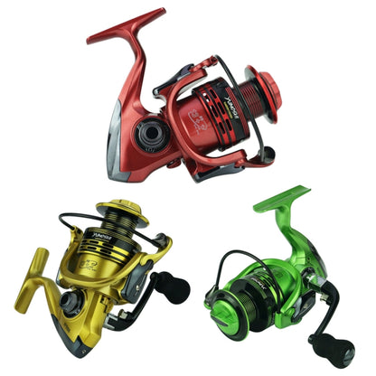 Angelrolle mit Vollmetall-Schwingarm und Metallkopf, YUMOSHI XF1000, YUMOSHI XF2000, YUMOSHI XF3000, YUMOSHI XF4000, YUMOSHI XF5000, YUMOSHI XF6000, YUMOSHI XF7000