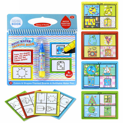 Water Drawing Book Coloring Book Doodle & Magic Pen Painting Drawing Board for Kids Toys Birthday Gift