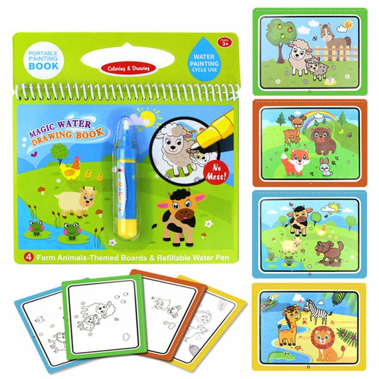 Water Drawing Book Coloring Book Doodle & Magic Pen Painting Drawing Board for Kids Toys Birthday Gift