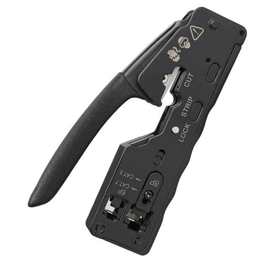 Multifunctional Seven-type Through-hole Crystal Head 6P8P Wire Stripping Network Tool Extrusion Crimping Wire Network Cable Pliers