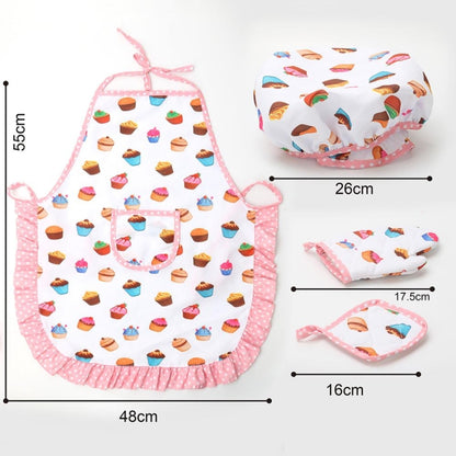 11 PCS / Set Kids Cooking Baking Kit Kitchen Chef Costume Role Play Apron Hat Gloves Set for Children, 11 PCS / Set Chef Set