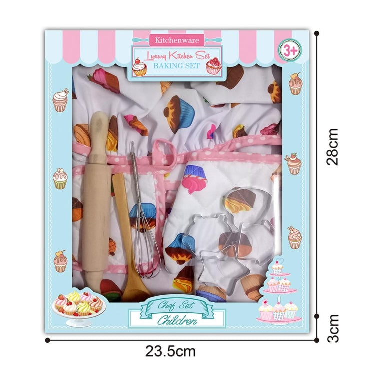 11 PCS / Set Kids Cooking Baking Kit Kitchen Chef Costume Role Play Apron Hat Gloves Set for Children, 11 PCS / Set Chef Set