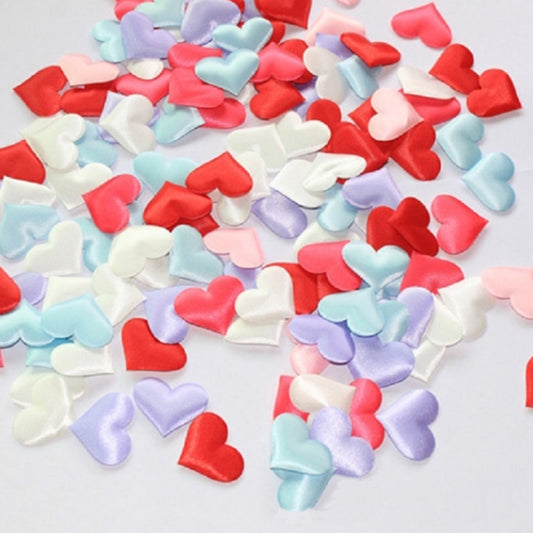 100 piezas/paquete de 3.5 cm para decoración de bodas, flores artificiales de amor para decoración de bodas, pétalos falsos.
