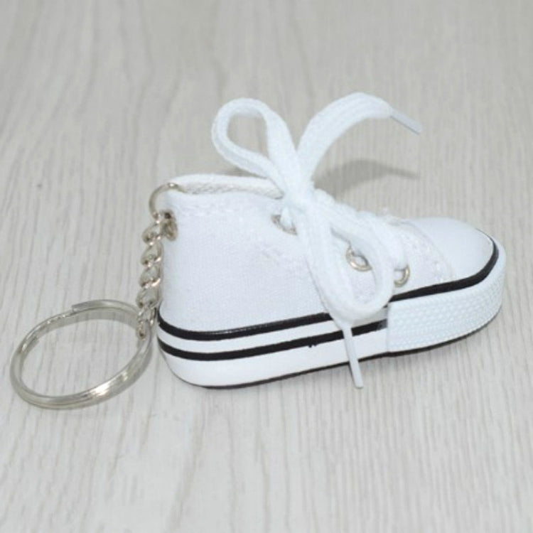 2 mini porte-clés pendentifs en toile de chaussures de simulation
