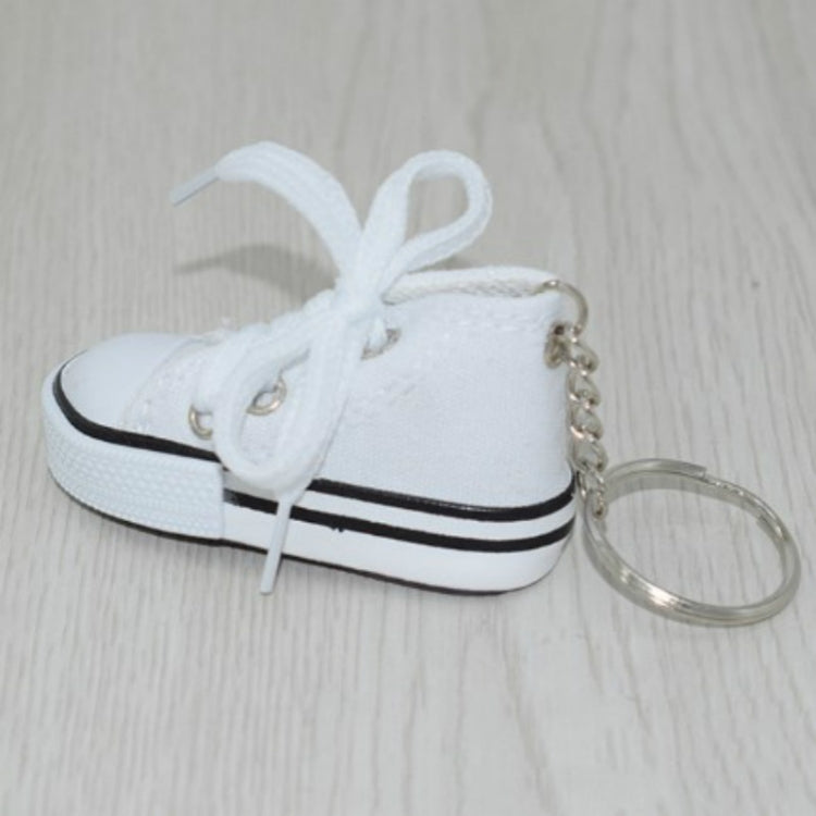 2 mini porte-clés pendentifs en toile de chaussures de simulation