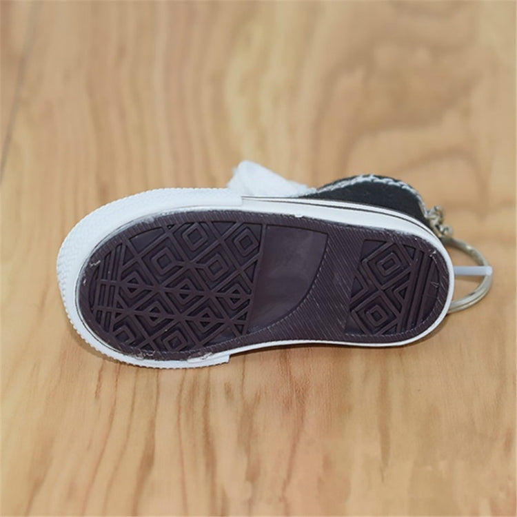 2 mini porte-clés pendentifs en toile de chaussures de simulation