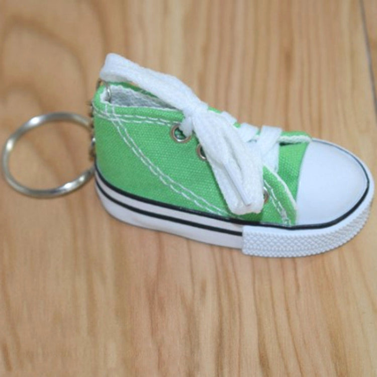 2 mini porte-clés pendentifs en toile de chaussures de simulation