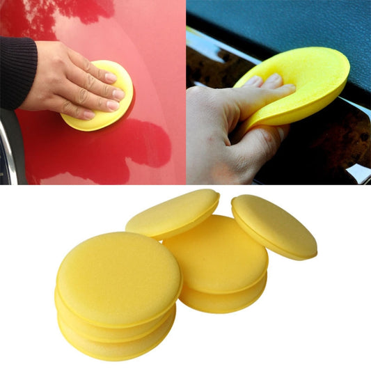 5 Éponges en Mousse pour Lustrage de Voiture, Tampons en Mousse Souple Jaune pour Soin de Détail et Lavage de Voiture, 5 PCS