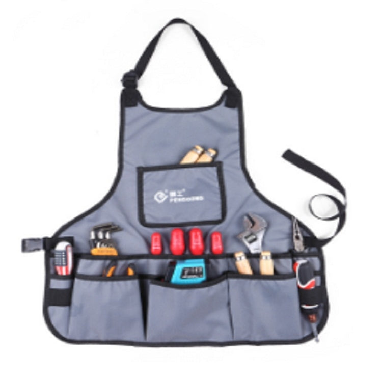 PENGGONG Waterproof Canvas Gardening Apron Tools Bag Electrician Tool Organizer For Toolkit, Grey, ArmyGreen, Blue, Black