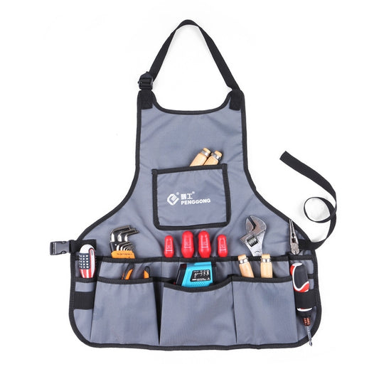 PENGGONG Tablier de jardinage en toile imperméable Sac à outils Organisateur d'outils d'électricien pour boîte à outils, Gris, Vert armée, Bleu, Noir