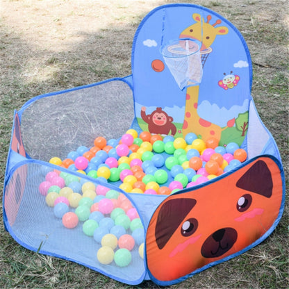 Kids Indoor Outdoor Safe Tent Children Foldable Playpens Game Cartoon Throwing Basketball Pool For Kids