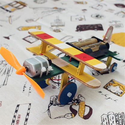 Modèle d'avion taxi électrique DIY pour enfants, petite production, matériaux faits à la main, jouets pédagogiques, Modèle d'avion taxi électrique