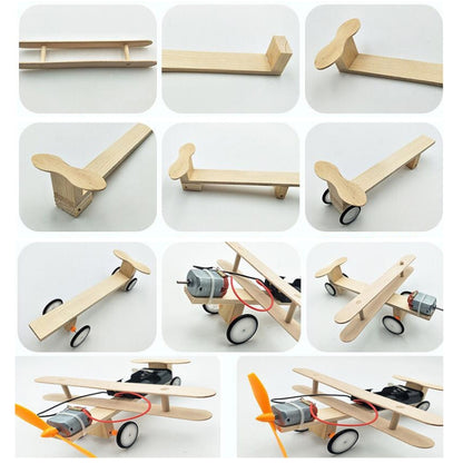 Modèle d'avion taxi électrique DIY pour enfants, petite production, matériaux faits à la main, jouets pédagogiques, Modèle d'avion taxi électrique