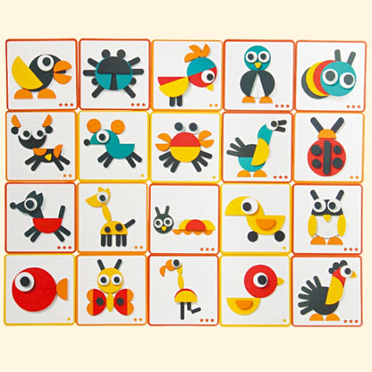 Creative Montessori Fun Children Puzzle Toys Baby Early Education Multi-functional Puzzle DIY Tangram