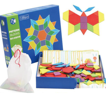 Creative Montessori Fun Children Puzzle Toys Baby Early Education Multi-functional Puzzle DIY Tangram