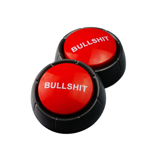 Juego de preguntas y respuestas electrónico para fiestas, caja de sonido para apretar, juguete de respuesta, rojo con luz BULLSHIT, ríe y llora