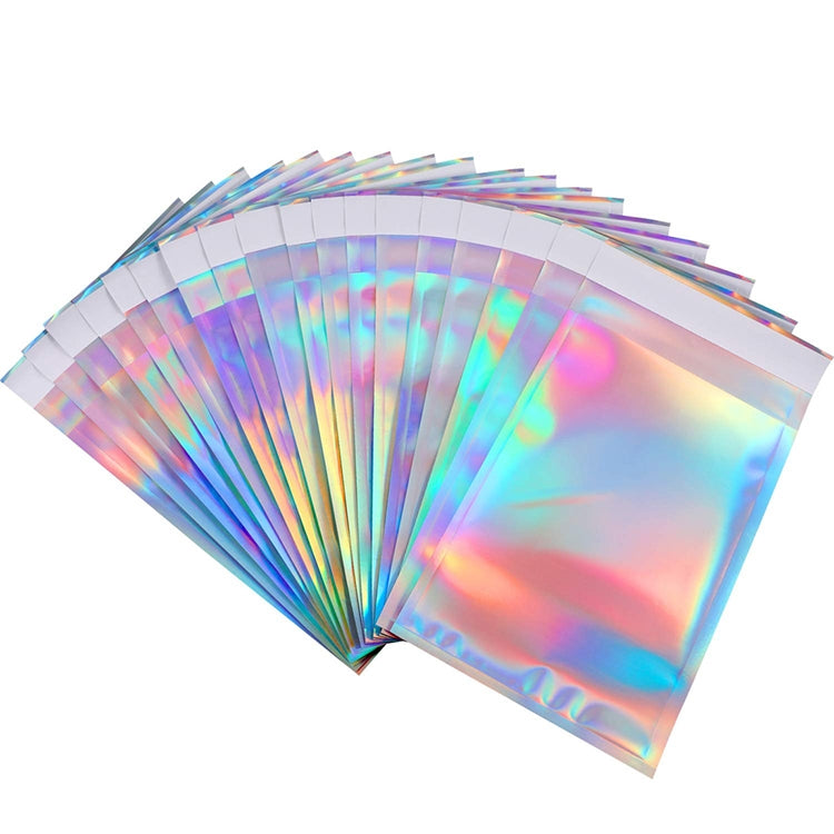 100 PCS / Set  Laser Self Sealing Plastic Envelopes Mailing Bags Gift Packaging Bags