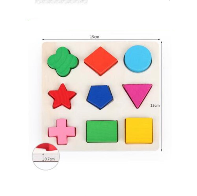Children Educational Toys Early Education Geometric Shapes Wooden Toys, Color