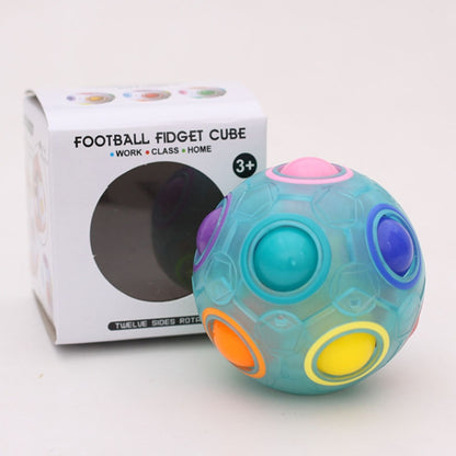 Magic Rainbow Ball Édition Lumineuse Entraînement Coordination Main Cerveau Cube Amusant Jouet pour Enfants, (Bleu Lumineux), (Vert Lumineux)