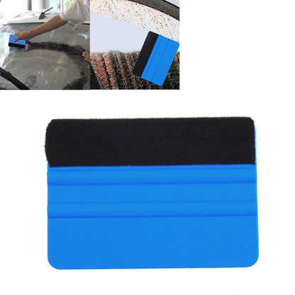 5pcs Raclette en Feutre, Raclette en Plastique pour Film Automobile, Outils de Nettoyage de Film, 10 × 7 cm, Raclette en Feutre Bleue