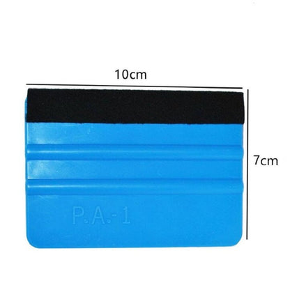 5pcs Raclette en Feutre, Raclette en Plastique pour Film Automobile, Outils de Nettoyage de Film, 10 × 7 cm, Raclette en Feutre Bleue