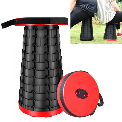 Outdoor Portable Folding Telescopic Plastic Stool Camping Fishing Garden Stool, 47cm(Black), 47cm(Red), 47cm(Yellow), 47cm(Green), 47cm(Purple)