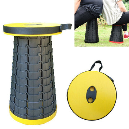 Outdoor Portable Folding Telescopic Plastic Stool Camping Fishing Garden Stool, 47cm(Black), 47cm(Red), 47cm(Yellow), 47cm(Green), 47cm(Purple)