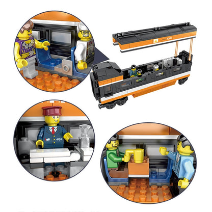 Série de trains urbains Blocs de construction assemblés LEGO Simulation de train électrique Puzzle Jouets, 98223, 98224, 98225, 98226, 98227